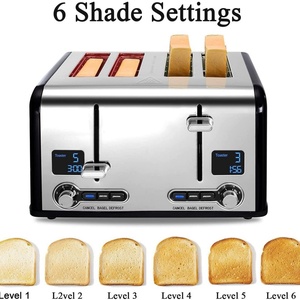 Stainless Steel Multifunctional 4-Slice <b>Toaster</b> with LED Display, Household Breakfast Machine - Product Image 5