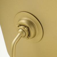 Miroir de maquillage DIGU Gold, miroir de table rectangulaire arrondi avec cadre et support en métal, miroir cosmétique de luxe pour table de maquillage