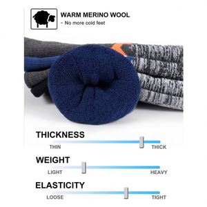 Skiing Snowboarding Full Cushioned <b>Winter</b> Wool Warm Ski <b>Socks</b> for Men & Women - Product Image 6