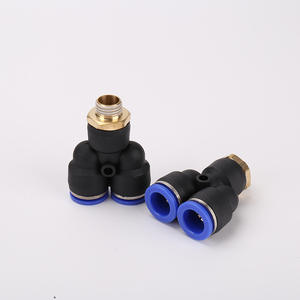 Raccord pneumatique en laiton à connexion rapide en forme de Y, modèles PX6-01/PX8-02/PX10-03/PX12-04/16-04, raccord pour air - Product Image 1