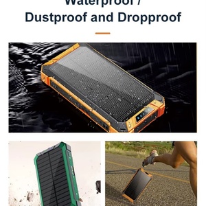 Banco de Energía Inalámbrico para Exteriores con Cables Integrados, Cargador Solar, Banco de Energía Solar Real de 20000 mAh con Luz LED para Teléfonos Móviles - Product Image 4