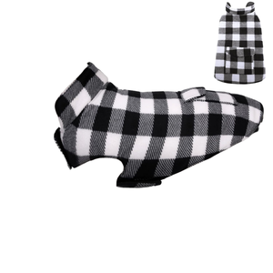 معطف شتوي فاخر للكلاب من تانبوبو، تصميم كلاسيكي عصري بنمط مربعات، مصنوع من مزيج القطن، مبطن بالصوف، صديق للبيئة، ناعم وسميك ومقاوم للرياح والبرد - Product Image 1