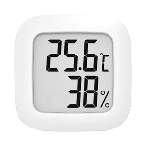Termometer higrometer Digital LCD, pengukur suhu Sensor elektronik tampilan ekspresi tersenyum kartun ruang dalam ruangan