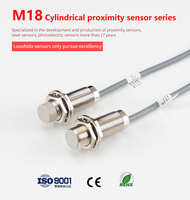 洛世达M18-55mm圆柱形标准接近传感器NPN/PNP NO/NC/NO + NC，IP67保护