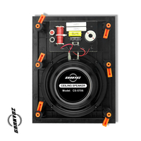 Haut-parleur de plafond encastré de 6 pouces-Tweeter à dôme en soie de 1 "et grille en aluminium 60W pour l'audio de toute la maison