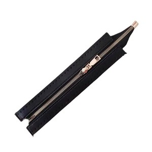 Fermeture éclair DIY faite à la main 24 cm, fermeture éclair métallique à dents pour couture, accessoires de quincaillerie pour bagages tissés, vente en gros immédiate - Product Image 6