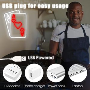 Poker Letreros Neon LED dimmable USB powered ambient <b>light</b> store <b>window</b> decoration <b>light</b> street indicator <b>light</b> landscape <b>light</b> - Product Image 2