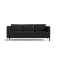 Canapé de réception de bureau moderne haut de gamme en cuir PU, mousse haute densité, pieds en acier inoxydable pour bureaux d'entreprise, hôtels, appartements