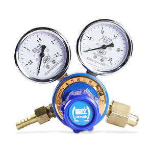 Válvula reductora de presión de gas de dos manómetros, regulador de oxígeno y acetileno para corte de soldadura - Product Image 1