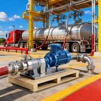 Pompe à double vis à faible cisaillement sans pulsation 50 m³/h 45 kW avec base de moteur et accouplement pour déchargement de mazout lourd