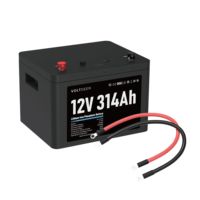 Batterie portable LiFePO4 Voltdeer RV12314 pour extérieur, 314Ah, alimentation d'urgence 12.8V, protection IP65, coque métallique, pour camping-car