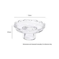 Ventes directes de mode Style dentelle de verre haut-pied gâteau Dessert petit déjeuner fruits Snack Dessert assiette à manger