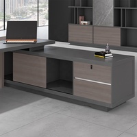 Table de travail de direction moderne et durable, design personnalisé, grande table de bureau en bois, table d'ordinateur de direction