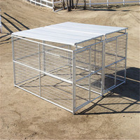 Chenil pour chien d'extérieur en fil soudé en métal robuste/maison fermée, super grande maison en cage pour animaux de compagnie à vendre
