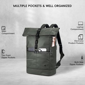 Free sample Folding Fashion <b>Roll</b>-<b>Top</b> <b>Backpack</b> for Rucksack Day Pack <b>Waterproof</b> Travel Convertible Sports Computer Bag - Product Image 3
