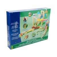 Jeu de blocs de construction en bois avec piste à billes pour enfants, jouet éducatif pour garçons et filles, développe l'intelligence avec glissière de pipeline à assembler