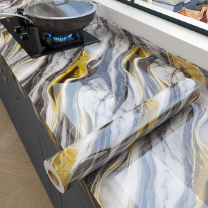 Autocollant de cuisine résistant aux hautes températures : film épais en marbre imperméable pour comptoirs en quartz et cuisinières - Product Image 2
