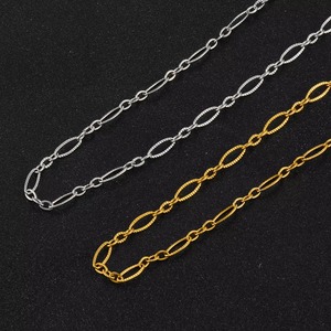 Collier chaîne Figaro en acier inoxydable fait main, doré, haute qualité, bijoux pour hommes et femmes - Product Image 5