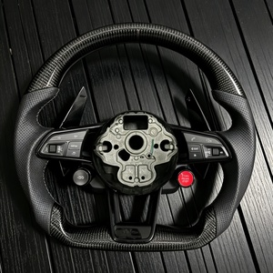 Volante de Fibra de Carbono y Cuero Personalizable a <span class=keywords><strong>Precio</strong></span> de Fábrica, Accesorios para Automóviles VW <span class=keywords><strong>Golf</strong></span> R 5 6 7 MK5 MK6 MK7 <span class=keywords><strong>Gti</strong></span> Passat CC - Product Image 1