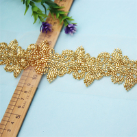 6Cm Multi Couleur De Luxe Broderie Dentelle Tissu Fantaisie Robe Décorative Guipure Blanc Perle De Mariée Perles Dentelle Garniture