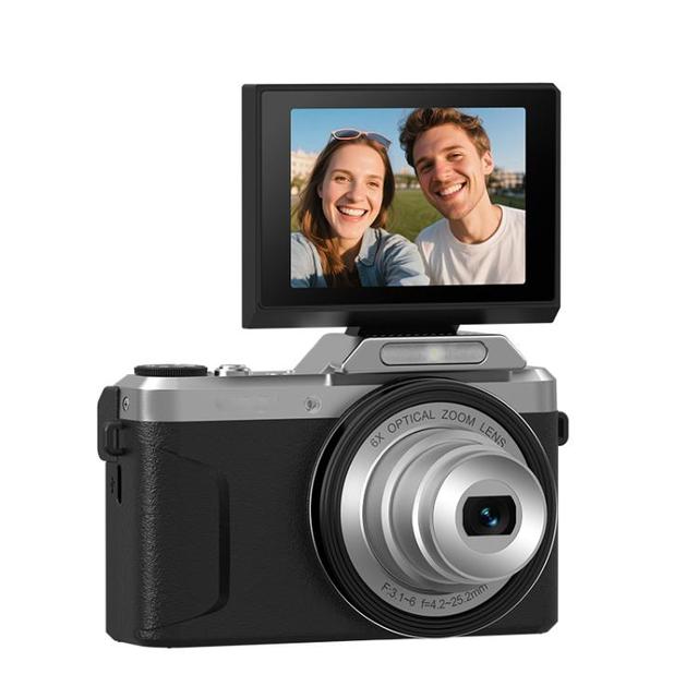 New Arrival D27 4K Vlogging Camera 64MP Photo, 6x Optical Zoom, 180-Degree Flip Screen & WiFi Connectivity