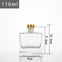 Bouteille de diffuseur d'arôme de roseau en verre vide de 100ml pour le traitement de surface d'estampage à chaud à usage cosmétique