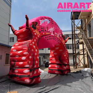 Arco Inflable Comercial de Alquiler con Diseño de Dama Española con <span class=keywords><strong>Puntos</strong></span> <span class=keywords><strong>Rojos</strong></span>, Arco Inflable con Personaje Impreso Digitalmente - Product Image 3