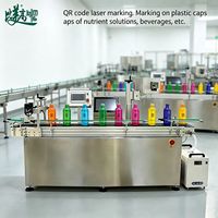 Machine de marquage UV avec capteur optique et compteur à bande transporteuse, machine de gravure laser UV pour le marquage des codes QR sur les bouteilles de boissons