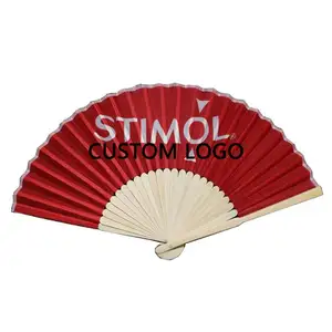 Sıcak satış kadın küçük boy Fan toptan yaz için özelleştirilmiş kumaş katlanır el fanlar