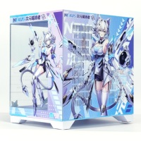 Caja de Ordenador de Escritorio para Juegos NPC NEXUS Theme Mini-ITX Vertical de Aleación de Aluminio con Panel Lateral Transparente y Diseño Personalizable