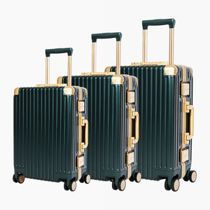 Groothandel Trolley Koffer Volwassen Aluminium Koffer 20 24 Inch Wachtwoord Lock Bagage Grote Capaciteit Instapkoffer