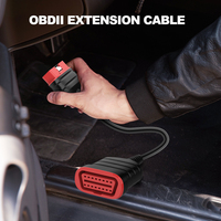 Cable de Extensión Universal de 30 cm para Lector de Códigos OBD2 de 16 Pines y 12V, para Escáner de Diagnóstico de Todos los Autos
