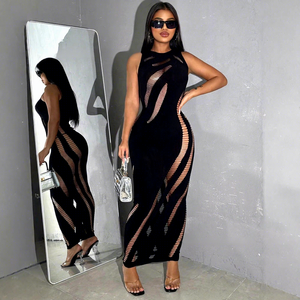 Nuevo Vestido Largo para Mujer 2026, Modelo Popular para Exportación y Venta Nacional, Estilo Ins, Venta Rápida, Nylon, ODM, Ropa de Club, Lencería - Product Image 4