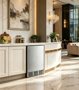 Vanace Custom 130-Liter Stainless Steel Wine Beverage Cooler Electric Outdoor Garden <b>Fridge</b> for Hotel Use Built-in Installation - Product Image 1