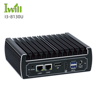 Ordinateur sans ventilateur pas cher J1900 J6412 N100 Mini PC de bureau 12v 10w I3 I5 I7 Mini PC avec emplacement pour carte SIM Dual LAN 4 LAN RS232