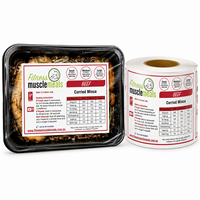 Étiquettes personnalisées pour repas surgelés, autocollants d'emballage alimentaire pour plats préparés, dîner au micro-ondes, stockage au congélateur