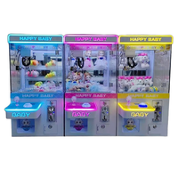 Usine en gros monnayeur petite machine de jeu d'arcade de bonbons pas cher mini jouet en peluche cadeau griffe de grue avec accepteur de facture pour les enfants