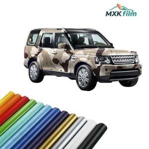 <span class=keywords><strong>Vinilo</strong></span> Adhesivo para Automóviles, Color Negro Brillante, Efecto Camuflaje Desértico Blanco Perla, Personalizado, de PVC Fundido - Product Image 1