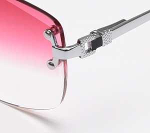 Gafas de Sol Retro Clásicas sin Montura D072 para Hombre, Gafas de Sol de Lujo con Montura Moderna, Gafas Lunettes 2022 - Product Image 4