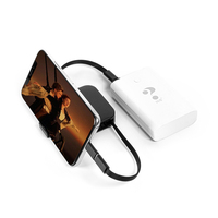 Câble de charge rapide rétractable Type-C 3A 60W, connecteurs 4-en-1, matériau TPE, support portable pour téléphone et ordinateur, conducteur en cuivre pur