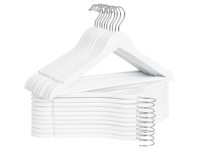 Cintres en bois massif blanc de qualité supérieure avec pince, robustes, élégants, durables, pour armoire et uniformes, lot de 100, Chine