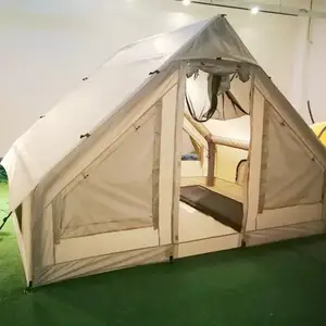 Familie Tenten Camping Outdoor Lucht Pole Opblaasbare Katoenen Tent Camping Party Glamping Tent Te Koop