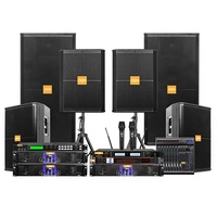 Set Speaker Panggung Single/Dual 15-Inch Metal Besar untuk Acara Outdoor, Pernikahan, Bar, Konferensi, KTV, Speaker Full-Range