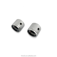 Boutons de potentiomètre contrôleur mélangeur pointeur bouton bouton contrôle de tonalité boutons en métal de Volume en acier chromé pour guitare électrique basse