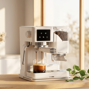 Cafetera Espresso Semiautomática Pequeña para el Hogar, Bajo Ruido, Fácil de Limpiar, Cafetera de Escritorio para el Hogar - Product Image 1