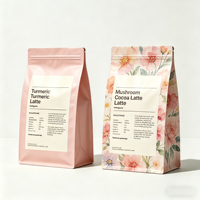 Sacs à café personnalisés imprimés flexo avec valve, noirs, en aluminium laminé, recyclables, pour le stockage de grains de café, à fond plat