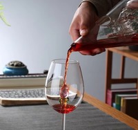 Carafe à vin en cristal soufflé à la main sans plomb, capacité 650 ml, forme ronde, certifiée CE, pour les mariages et les fêtes