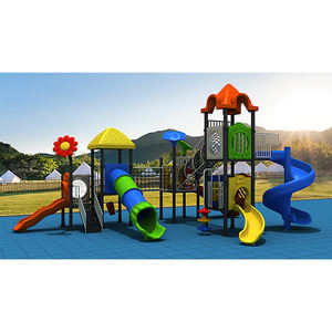 屋外遊具スポーツパーク＆ガーデン多機能カラフルLLDPE滑り台セット、子供の安全のためのクライミング要素付き - Product Image 4