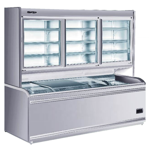 Réfrigérateur-congélateur combiné avec porte vitrée pour supermarché, modèle KCE-16ZF - Product Image 2