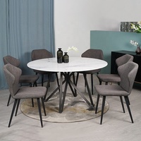 Meubles de salle à manger au design tendance, style nordique, table à manger moderne de luxe, marbre moderne de luxe